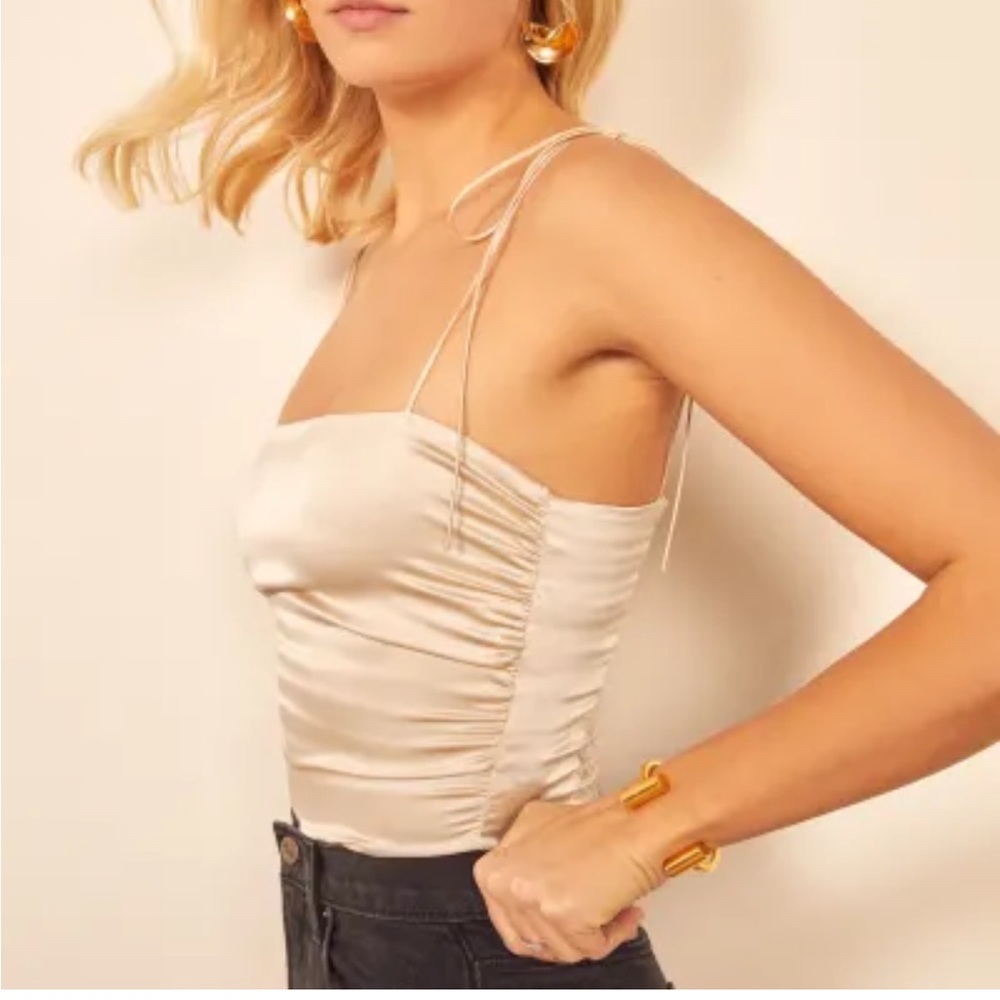 Reformation silk beige cami great condition